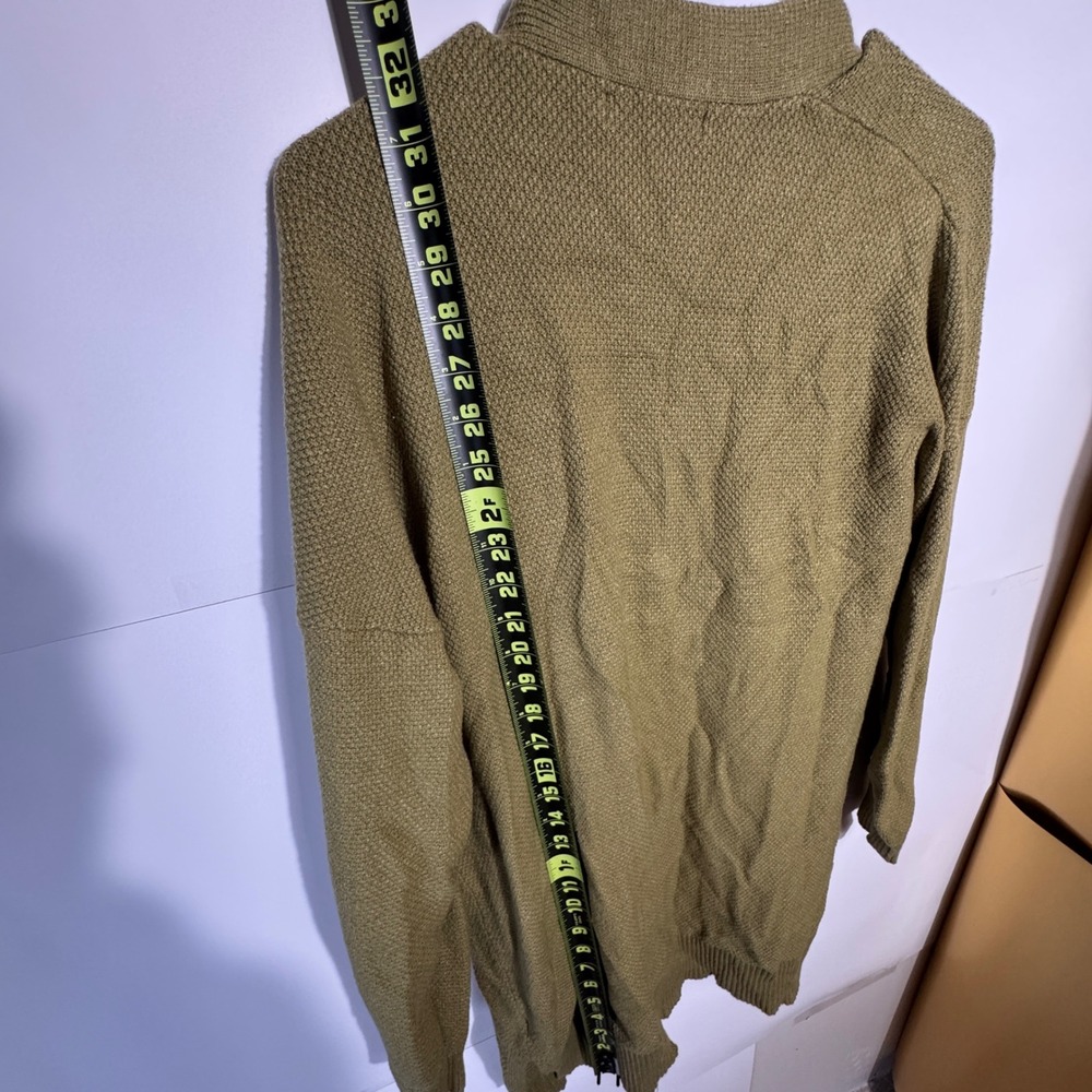 MEROKEETY Cardigan Sweater Womens 2XL Green Open Front Long Sleeve Pockets Boho - Picture 10 of 10